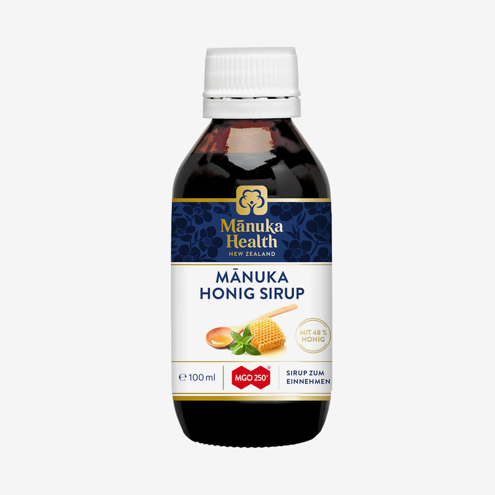 Manuka Health Sirup mit Manukahonig MGO 250+, braune Glasflasche 100 ml